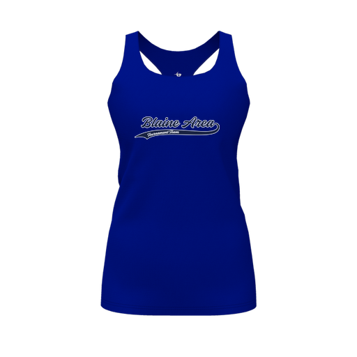 [FT0TRBRY-FYS-LOGO1] Decker Racerback Tank Top (Female Youth S, Royal, Logo 1)