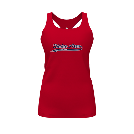 [FT0TRBRD-FYS-LOGO1] Decker Racerback Tank Top (Female Youth S, Red, Logo 1)