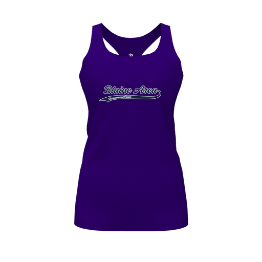 [FT0TRBPP-FYS-LOGO1] Decker Racerback Tank Top (Female Youth S, Purple, Logo 1)