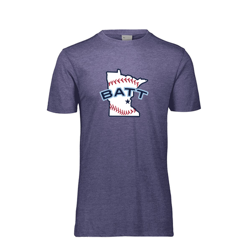 [FTSCUBNV-YS-LOGO2] Decker Youth Tri-Blend T-Shirt - Short Sleeve (Youth S, Navy, Logo 2)