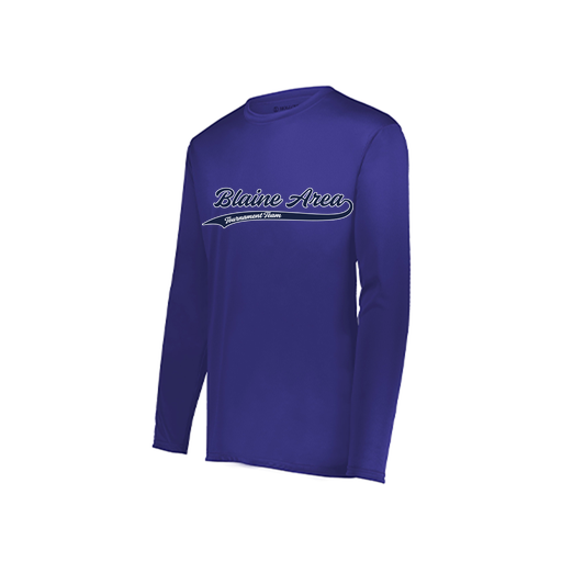 [222822.747.XS-LOGO1] Men's LS Smooth Sport Shirt (Adult XS, Purple, Logo 1)
