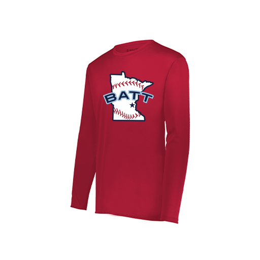 [222822.083.XS-LOGO2] Men's LS Smooth Sport Shirt (Adult XS, Red, Logo 2)
