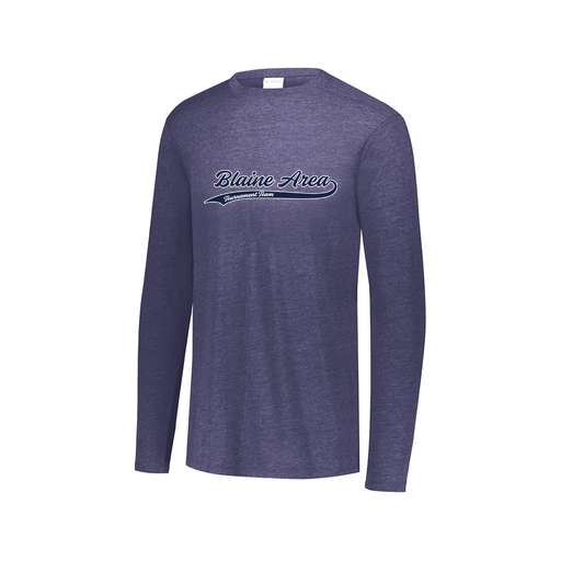 [FTLCUBNV-AXS-LOGO1] Decker Men's Tri-Blend T-Shirt - Long Sleeve (Adult XS, Navy, Logo 1)