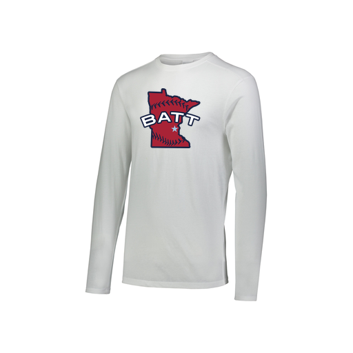 [FTLCUBWH-YS-LOGO3] Decker Youth Tri-Blend T-Shirt - Long Sleeve (Youth S, White, Logo 3)